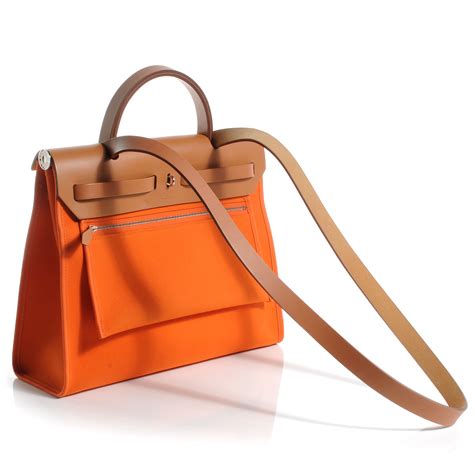 hermes herbag zip orange|hermes herbag 2 in 1.